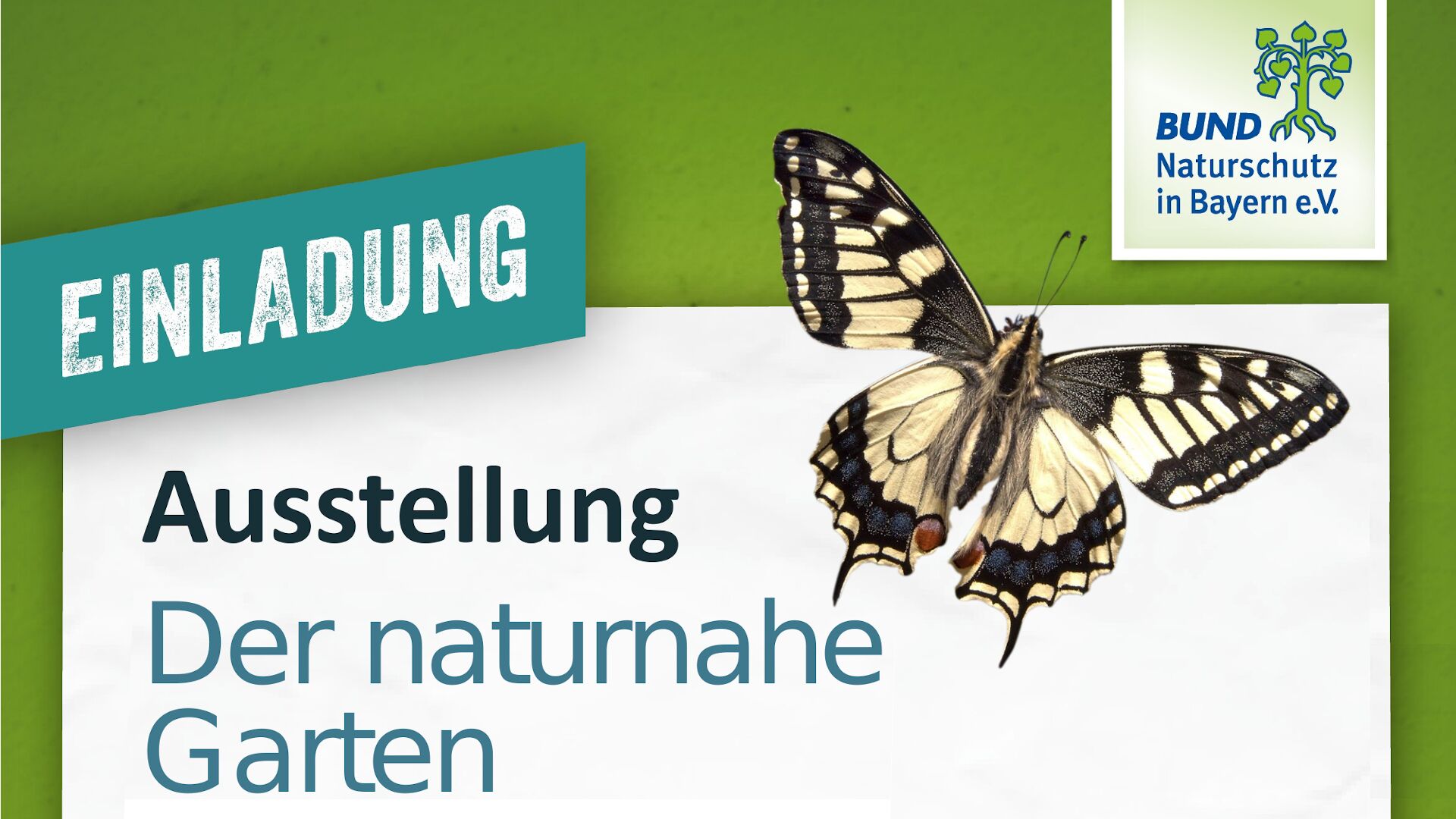 Plakat der Ausstellung "Der naturnahe Garten" (Grafik: BN Ortsgruppe Krailling)