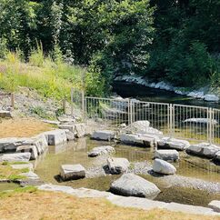 Hier können die Kinder das Würm-Wasser spielerisch erleben (Foto: Gemeinde Gräfelfing/ B.Doll)