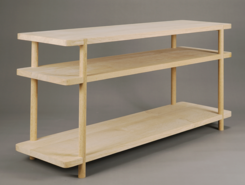 Sideboard ist aus massiver Eiche, Oberfläche unbehandelt