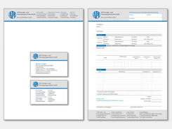 Corporate-Design-Beispiel API Visitenkarte und Briefpapier