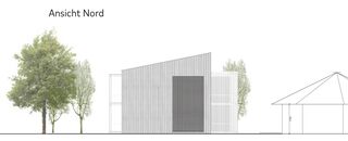 Die "Rucksäcke" am Nordtrakt der Mittelschule in Lochham (Skizze: SCHMIDT-SCHICKETANZ PLANER)