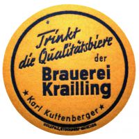 historisches Bierfuizl der Brauerei Krailling