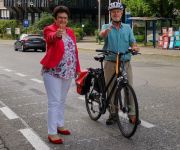 Fahrradschutzstreifen Bahnhofstraße Gauting