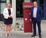 Staatsministerin Kerstin Schreyer bei Bürgermeister Peter Köstler