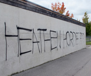 Graffitischmiererei an der Realschule Gauting