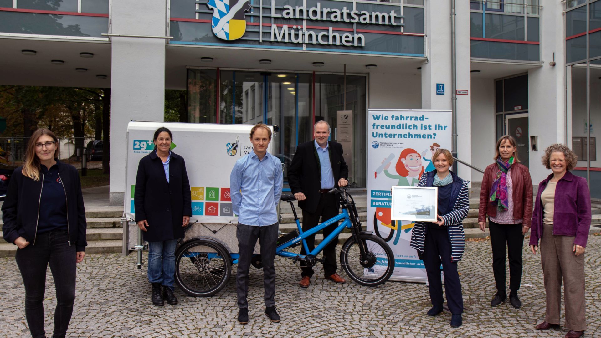 Zertifizierung des Landratsamts München als „Fahrradfreundlicher Arbeitgeber