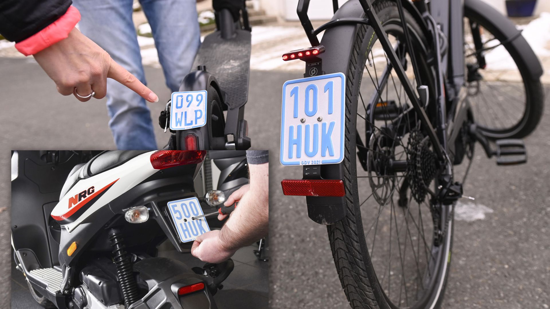 Blau ist die Farbe des Jahres 2021: Kleinkrafträder, E-Scooter und S-Pedelecs brauchen ab 1. März ein neues Versicherungskennzeichen.