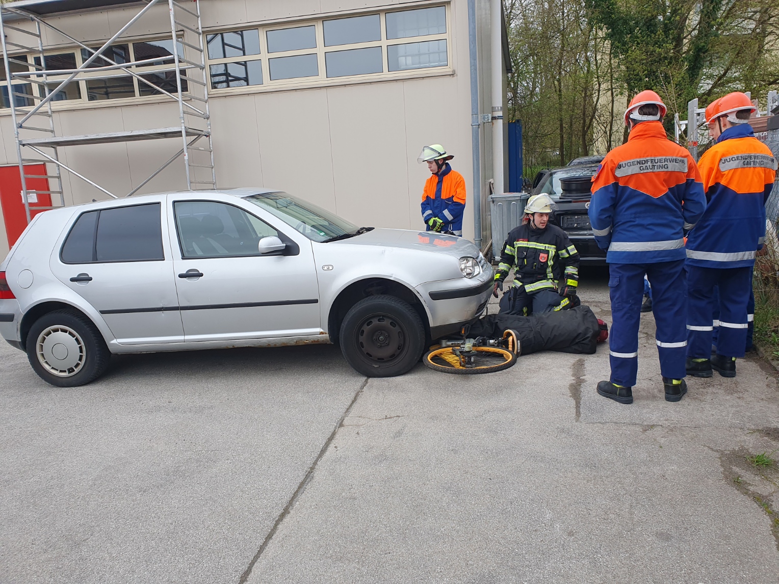 Simulation verletzter Radfahrer