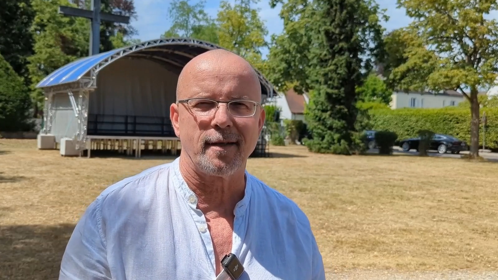 Organisator und Gastgeber vom Gräfelfinger Weinfest Jan Konarski (Foto: UNSER WÜRMTAL TV)
