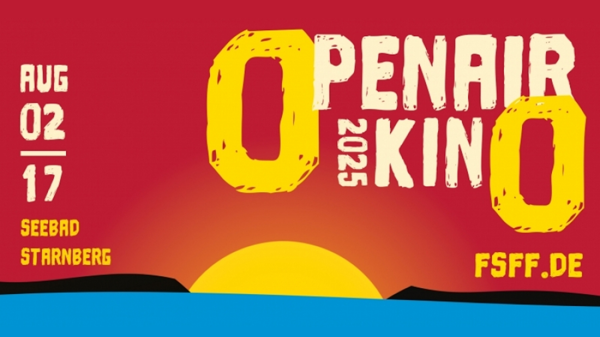 Am Samstag beginnt das Open Air Kino 2025 im Seebad Starnberg (Grafik: Fünf Seen Filmfestival)
